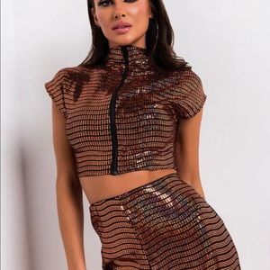 Crop Sequin Top